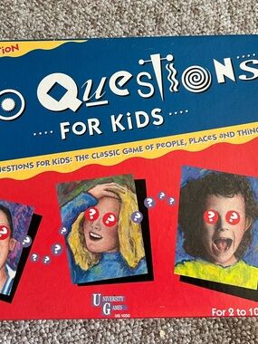 20 Questions for Kids Board Game - Red/Blue Box